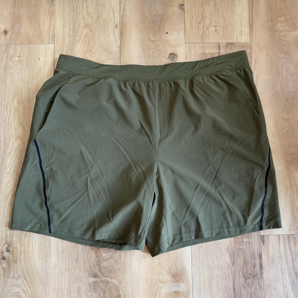 VRST shorts Mens 2XL Green 8 In Inseam Lined Running Athletic Workout